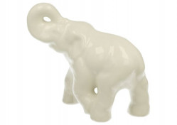 Bílý keramický slon