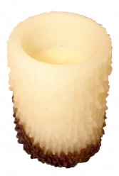 Svíčka s detailem vosku hnědá