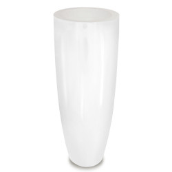 Hladká bílá váza