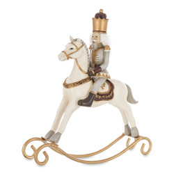 Vánoční figurka louskáček na houpacím koni
