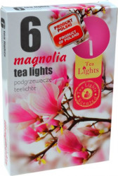 Magnolie, čajová svíčka 6ks