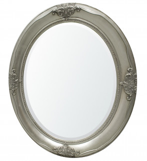 detail Stříbrné oválné zrcadlo 76 cm GD DESIGN