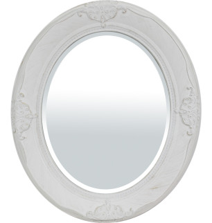 detail Zrcadlo oválné bílé GD DESIGN