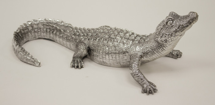 detail Stříbrný krokodýl GD DESIGN