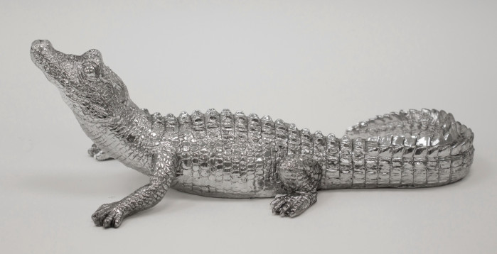 detail Stříbrný krokodýl GD DESIGN