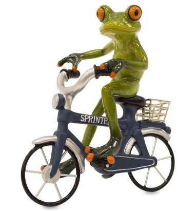Figurka žába na kole