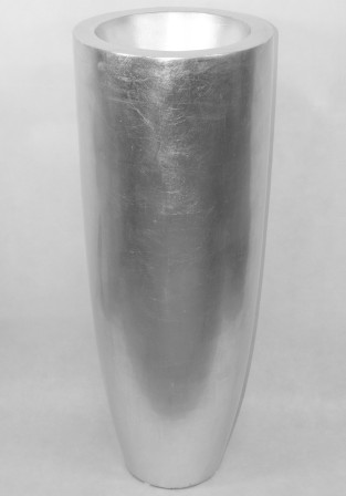 detail Stříbrná vysoká váza GD DESIGN