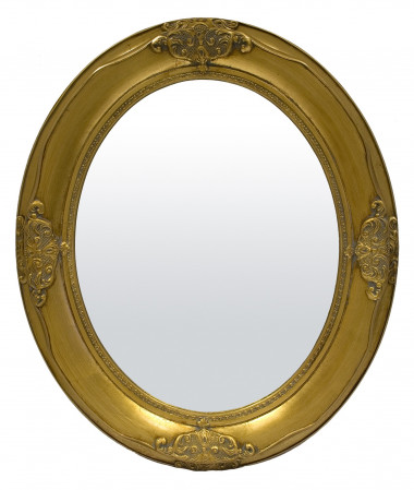 detail Zlaté oválné zrcadlo GD DESIGN