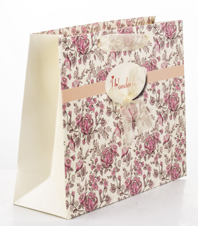 detail Papírová taška s květinami GD DESIGN