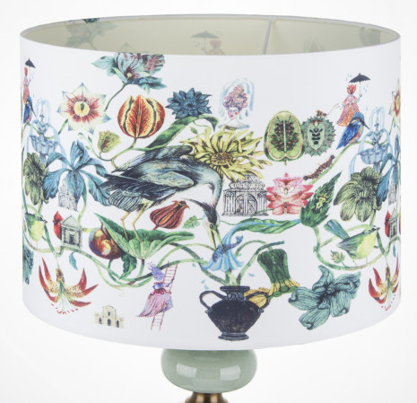 detail Lampa s květinami a ptáky GD DESIGN