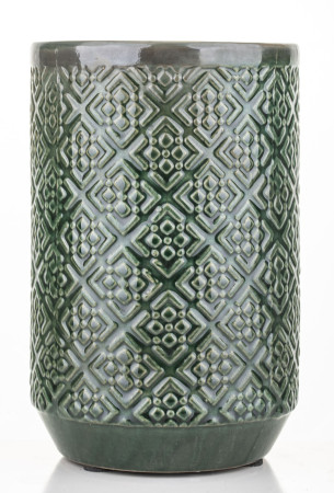 detail Váza s ornamenty zelená GD DESIGN