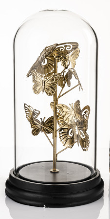 detail Dekorace motýlci pod poklopem GD DESIGN