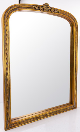 detail Nástěnné zrcadlo zlaté s ozdobným rámem GD DESIGN