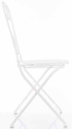detail Bílá zahradní skládací židle GD DESIGN