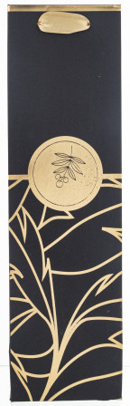 detail Dárková taška na víno černá s ornamentem GD DESIGN
