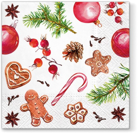 detail Vánoční ubrousky domácí sladkosti GD DESIGN