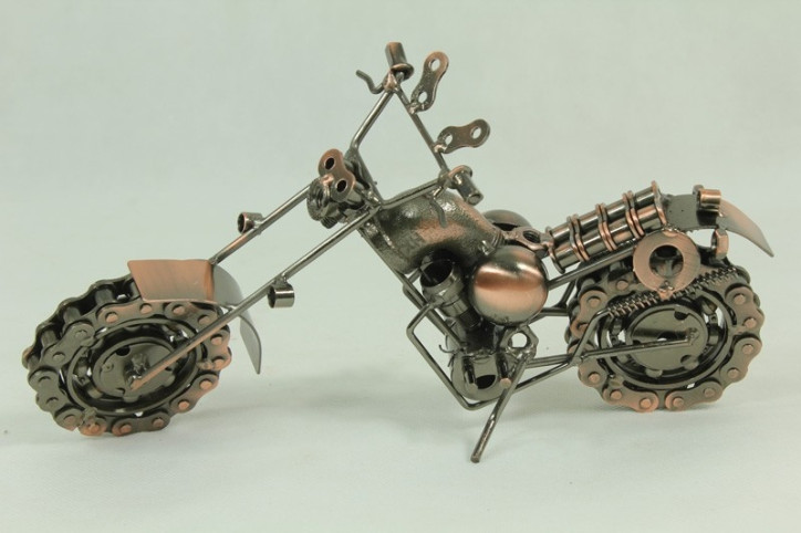 detail Replika kovová motorka s patinou GD DESIGN