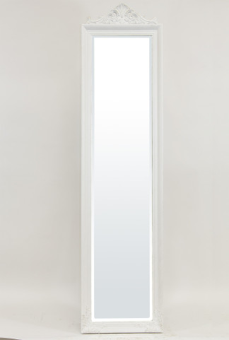 detail Bílé zrcadlo na stojanu GD DESIGN