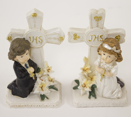 detail Figurka ženich nebo nevěsta u kříže 1 ks GD DESIGN