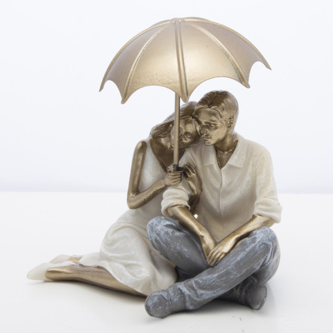 detail Figurka sedící pár pod deštníkem GD DESIGN