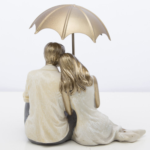 detail Figurka sedící pár pod deštníkem GD DESIGN