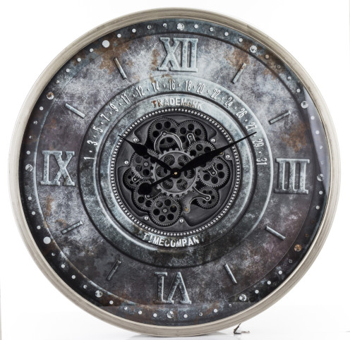 detail Nástěnné hodiny s patinou GD DESIGN