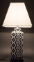 náhled Hranatá stolní lampa s černobílým vzorem GD DESIGN