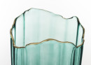 náhled Zelená váza se zlatým okrajem 25 cm GD DESIGN