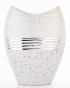 náhled Oválná váza stříbrný pruh světlá 30 cm GD DESIGN