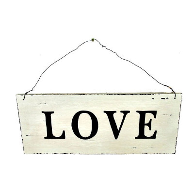 Dřevěná tabule Love