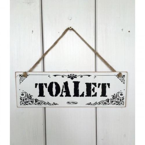 Dřevěná tabulka toalet