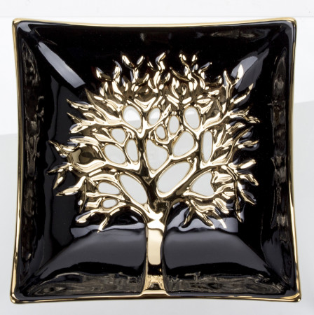 detail Porcelánový podtácek zlatý strom GD DESIGN