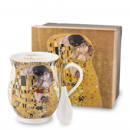 detail Hrnek se lžičkou Gustav Klimt 300 ml GD DESIGN