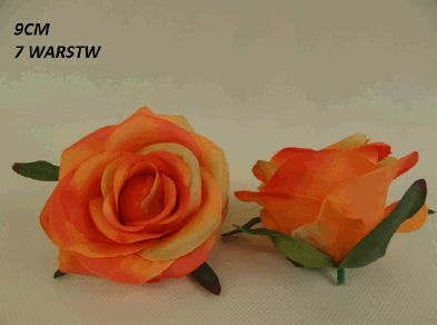 Oranžový květ růže na aranžování 1 ks