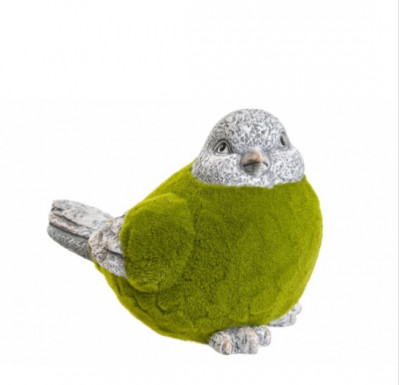 Kameninová figurka ptáček s mechem