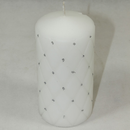 detail Bílá svíčka Florencie GD DESIGN