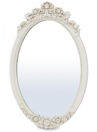 detail Oválné zrcadlo krémové GD DESIGN