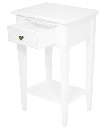 detail Bílý dřevěný stolek GD DESIGN