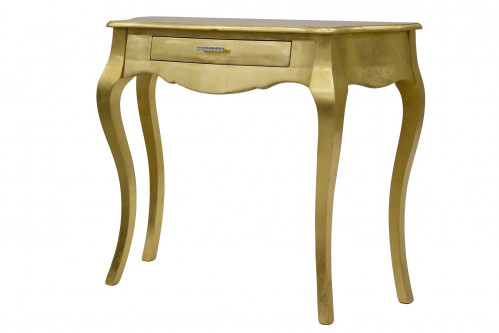 Dřevěný stůl zlatý