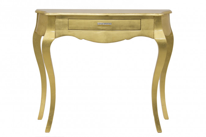 detail Dřevěný stůl zlatý GD DESIGN