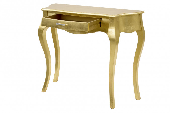 detail Dřevěný stůl zlatý GD DESIGN