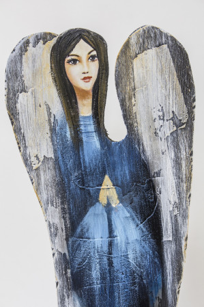 detail Malba anděla v modrém rouchu GD DESIGN