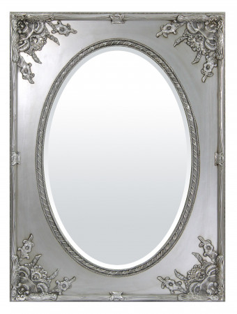 detail Oválné zrcadlo v hranatém rámu GD DESIGN