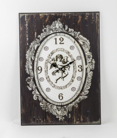 detail Dřevěné hodiny s andělem GD DESIGN