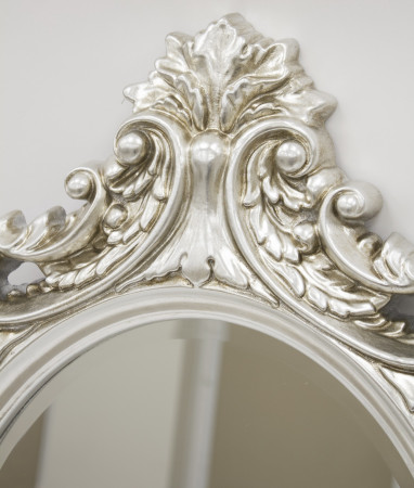 detail Stříbrné zrcadlo s ornamenty GD DESIGN