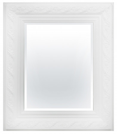 detail Bílé zrcadlo s ornamentem 60 cm GD DESIGN