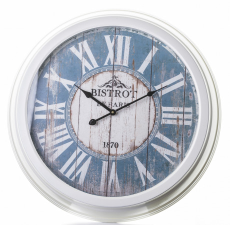 detail Kovové hodiny s bílým lemováním GD DESIGN