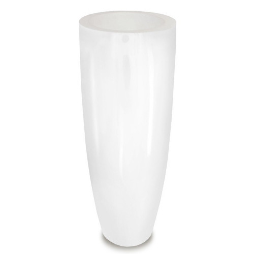 Hladká bílá váza