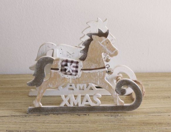 detail Vánoční dřevěný koník GD DESIGN