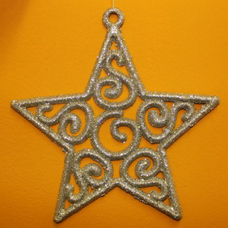 detail Vánoční hvězda zlatá GD DESIGN